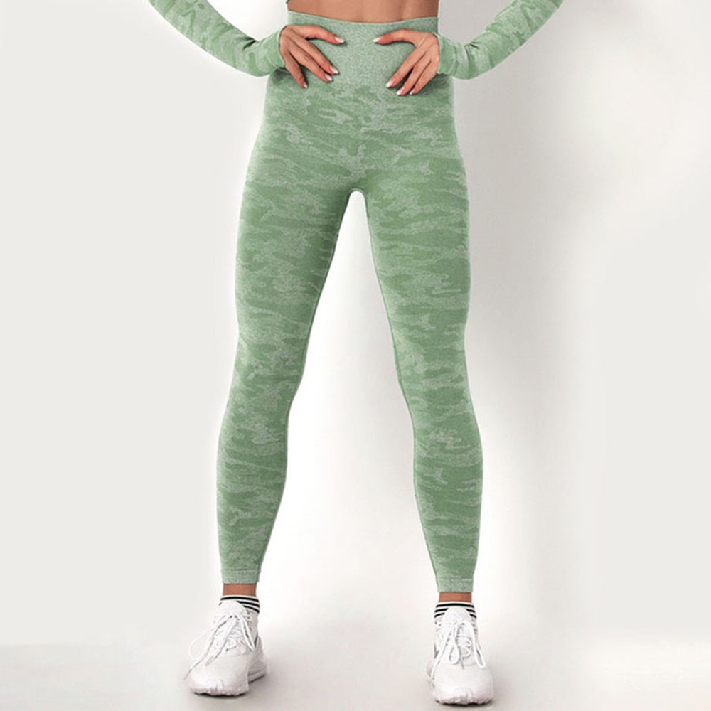 Sleek Camo Athletic Tights
