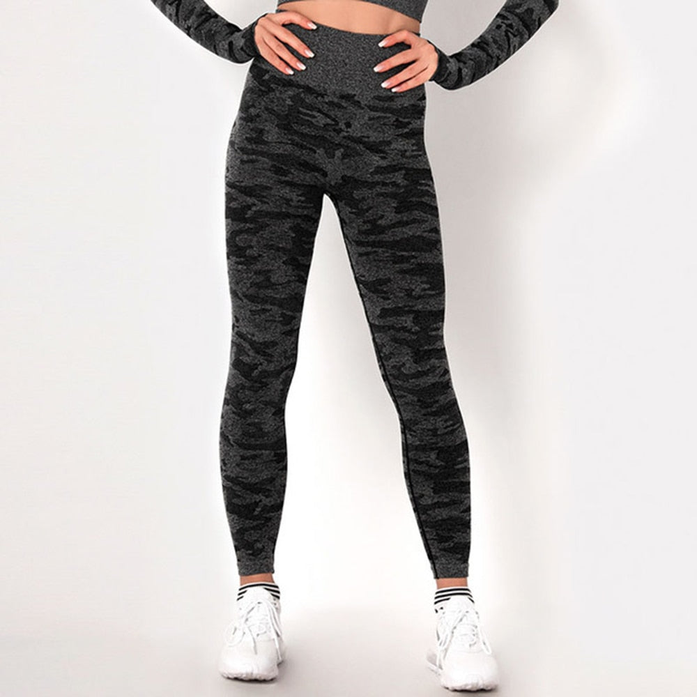 Sleek Camo Athletic Tights