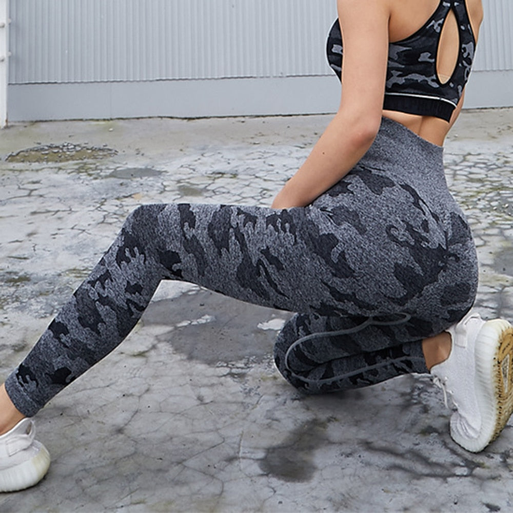 Sleek Camo Athletic Tights
