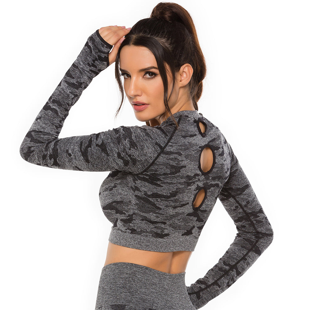 Camo Couture Long Sleeve Top