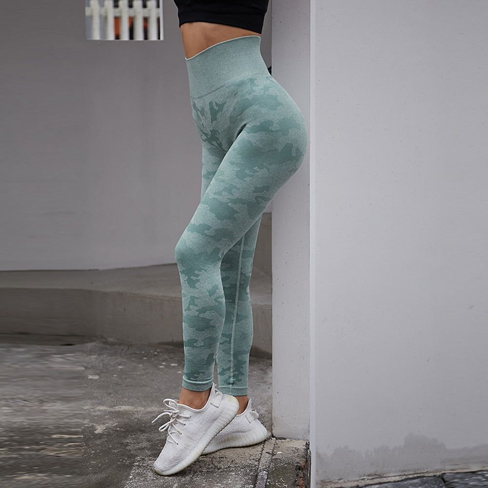 Sleek Camo Athletic Tights